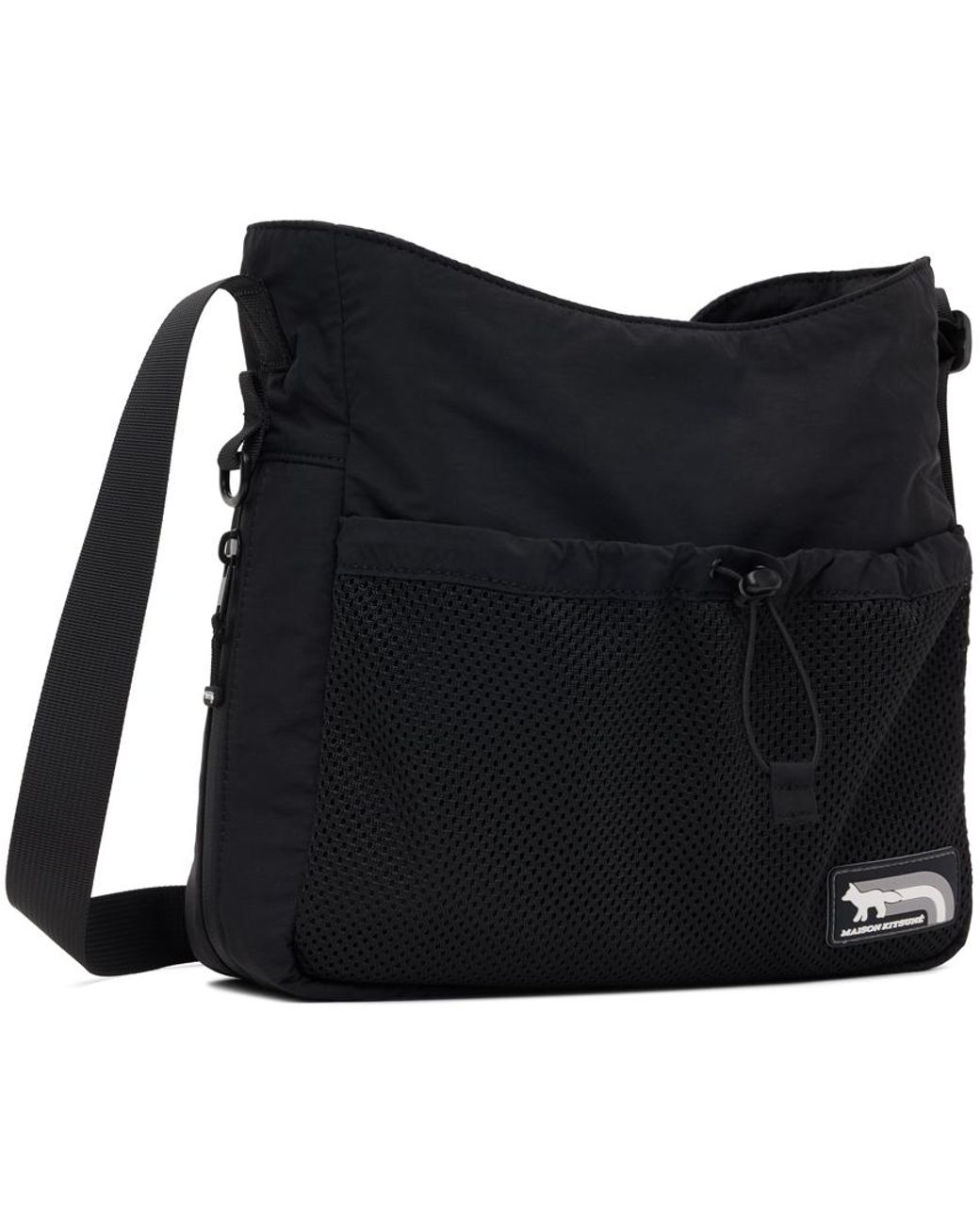 トートバッグ MAISON KITSUNE Flash Fox Pouch Crossbody Bag Black OM05174WQ Maison Kitsune Flash Fox Crossbody Pouch -OM05174WQ4034-P199