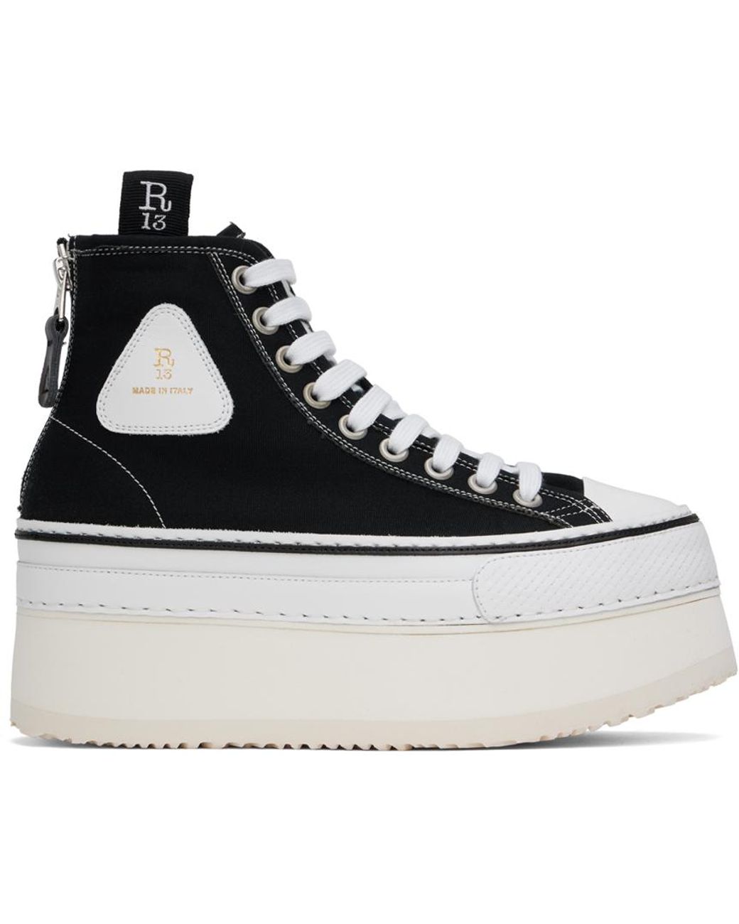 R13 Courtney Platform High Top Sneakers in Black | Lyst