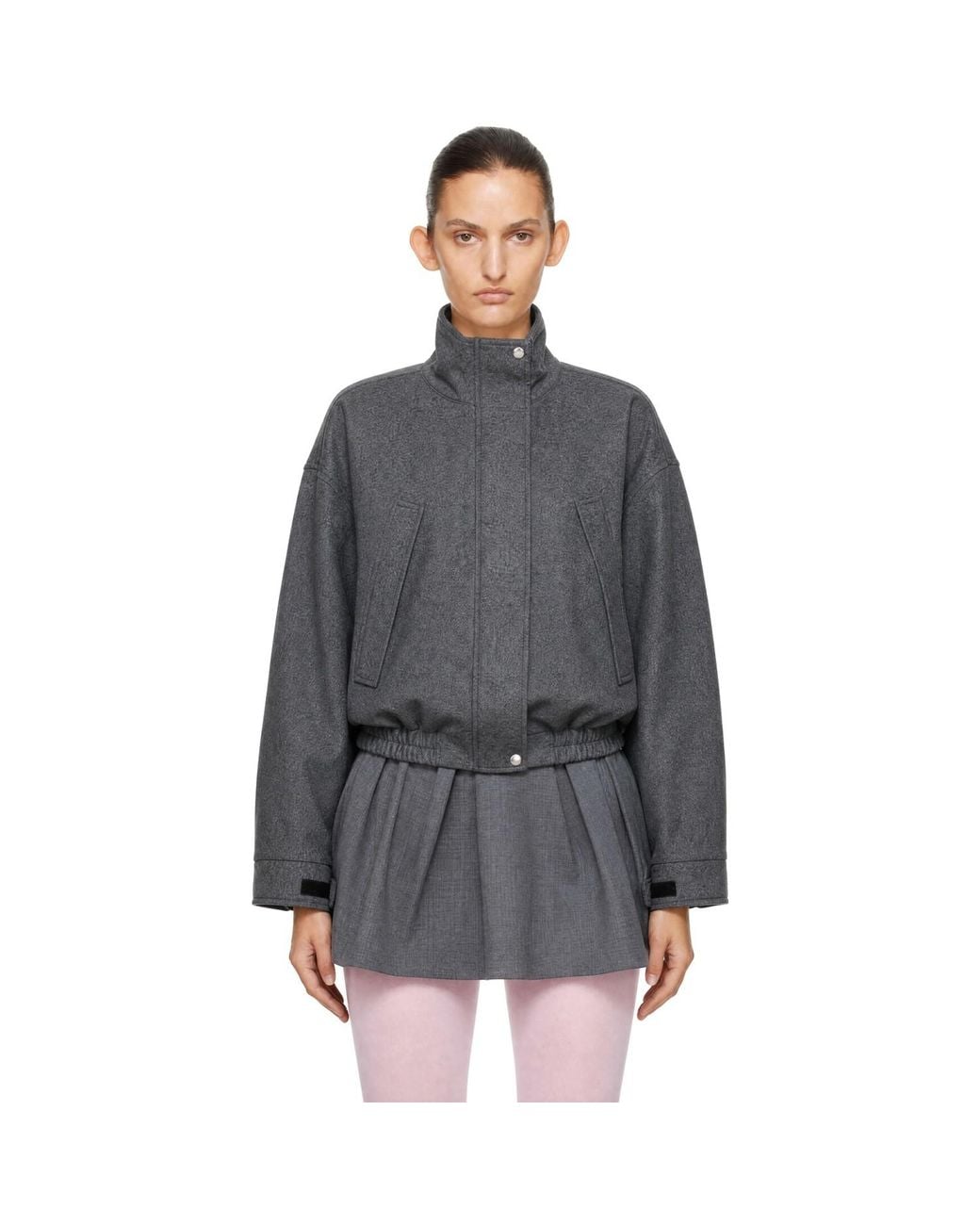 Sandy Liang Gray Papas Jacket