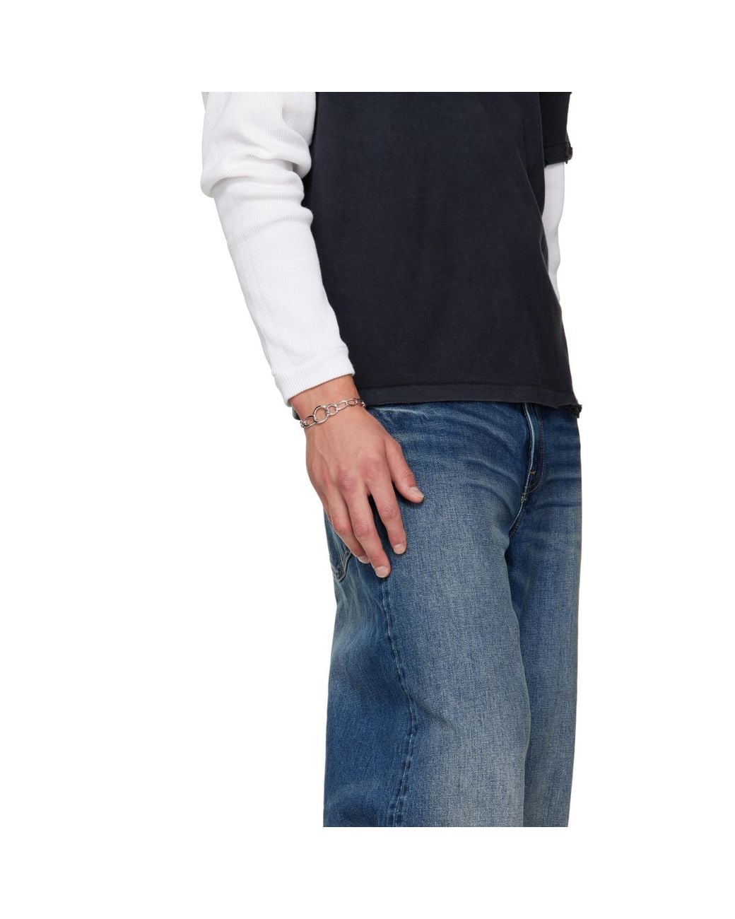 Tom Wood Metallic River Bracelet for men