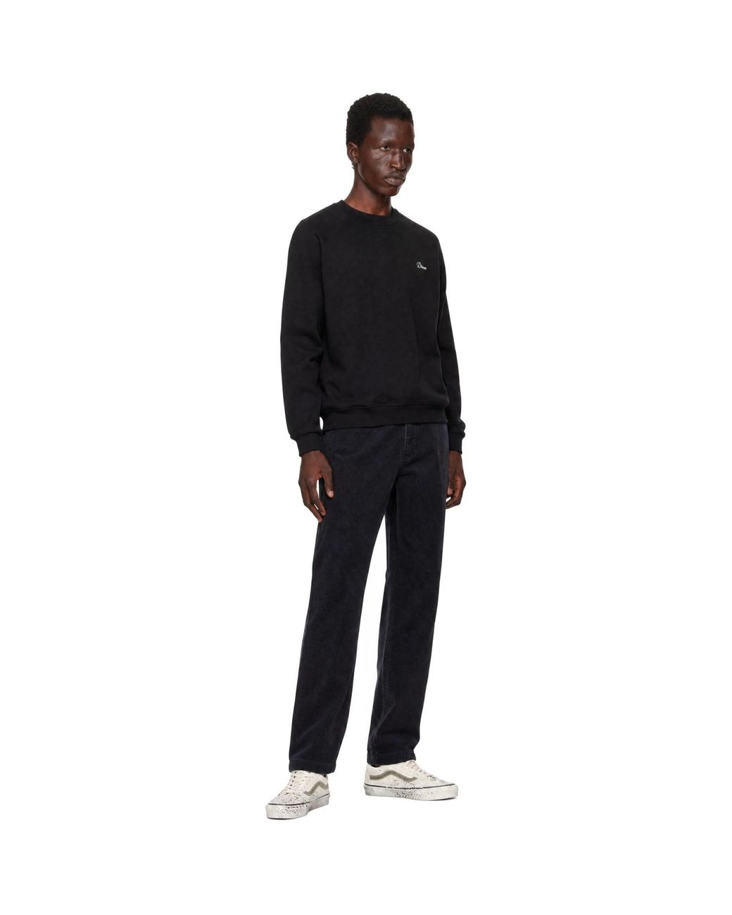 Neighborhood Black Washed Corduroy Plain Trousers for men