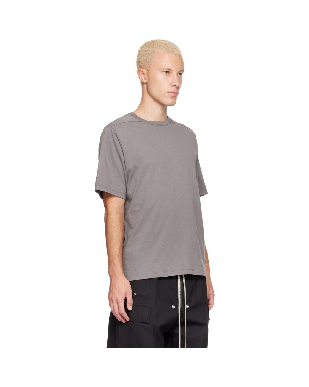 Rick Owens Gray Tower Brad T-Shirt for men