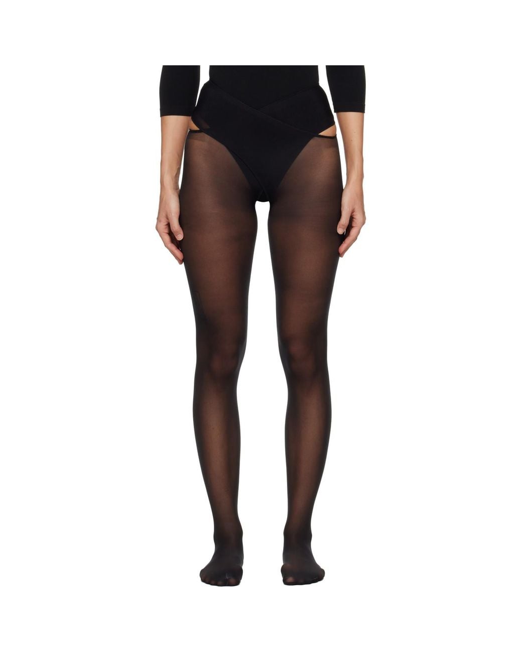 Wolford Black Individual 12 Stay-Hip Tights