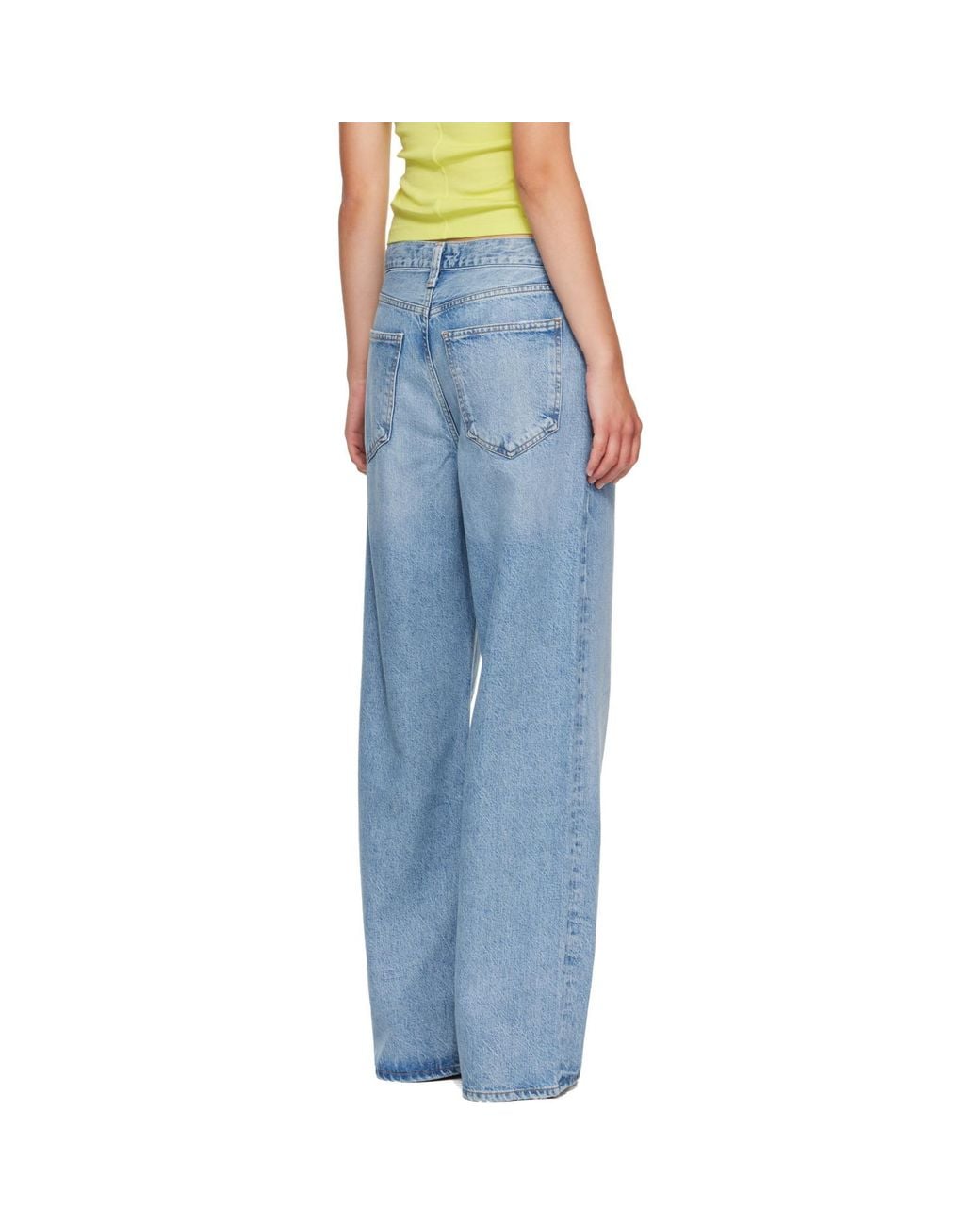 Agolde Blue Low Slung Baggy Jeans