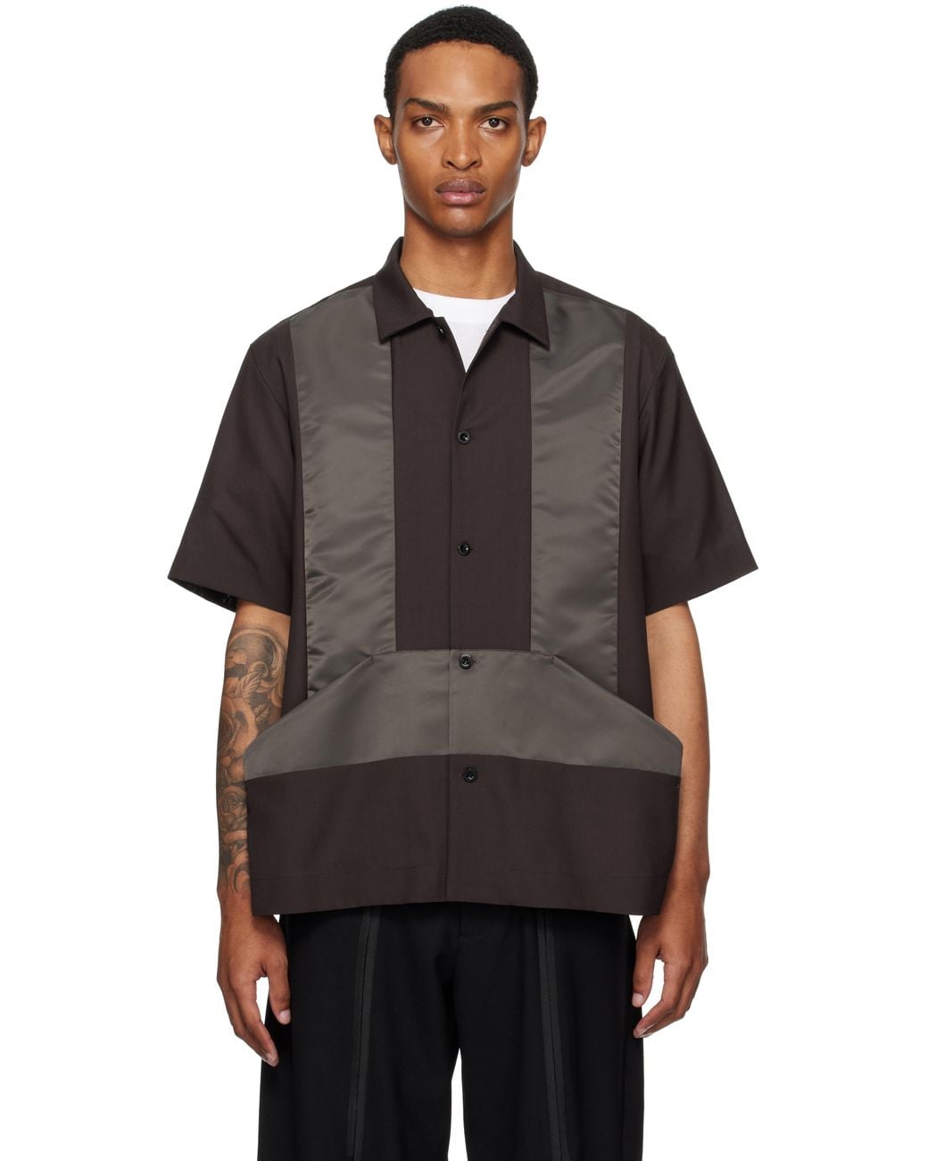 【超美品】sacai suiting shirt Sacai Suiting Shirt in Black for Men | Lyst