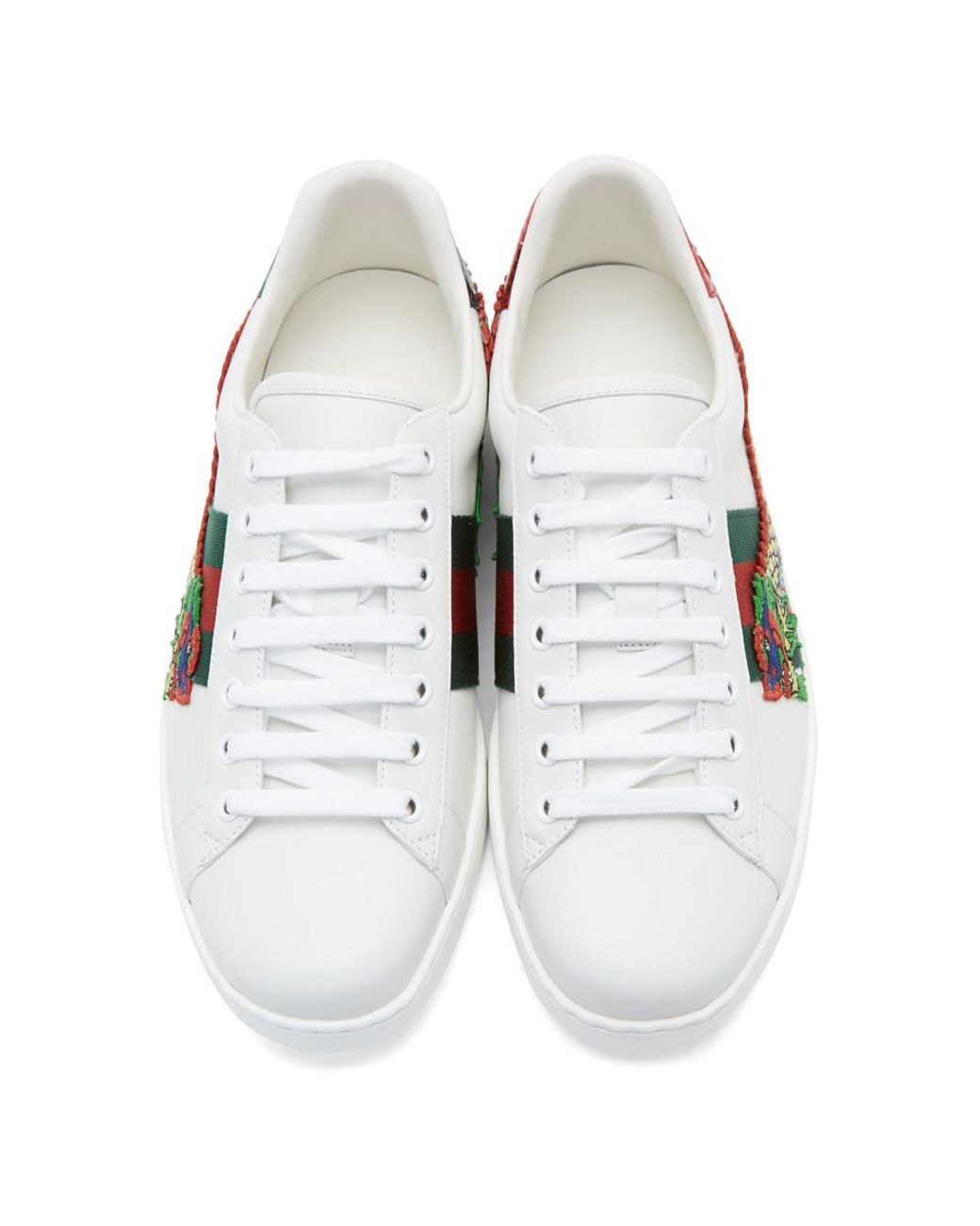 Gucci White Dragon Ace Sneakers for Men | Lyst