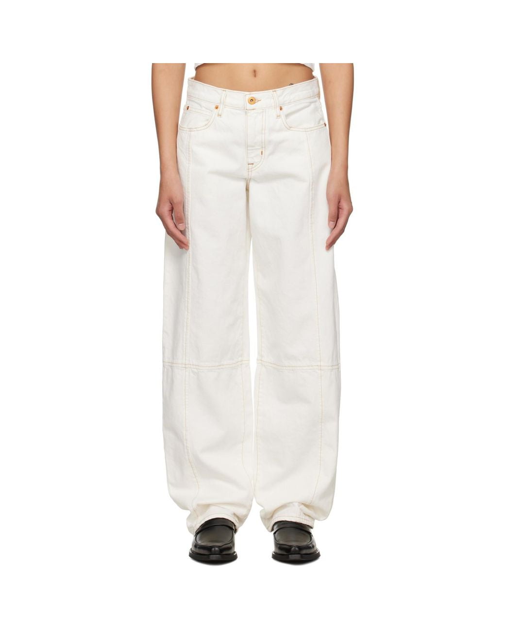 SLVRLAKE Denim White Paloma Seam Jeans