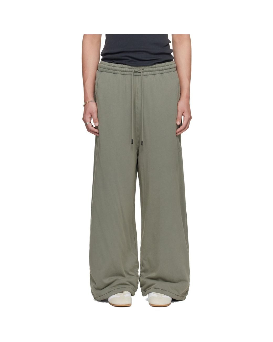 Lu'u Dan Brown Wadded Bontans Sweatpants for men