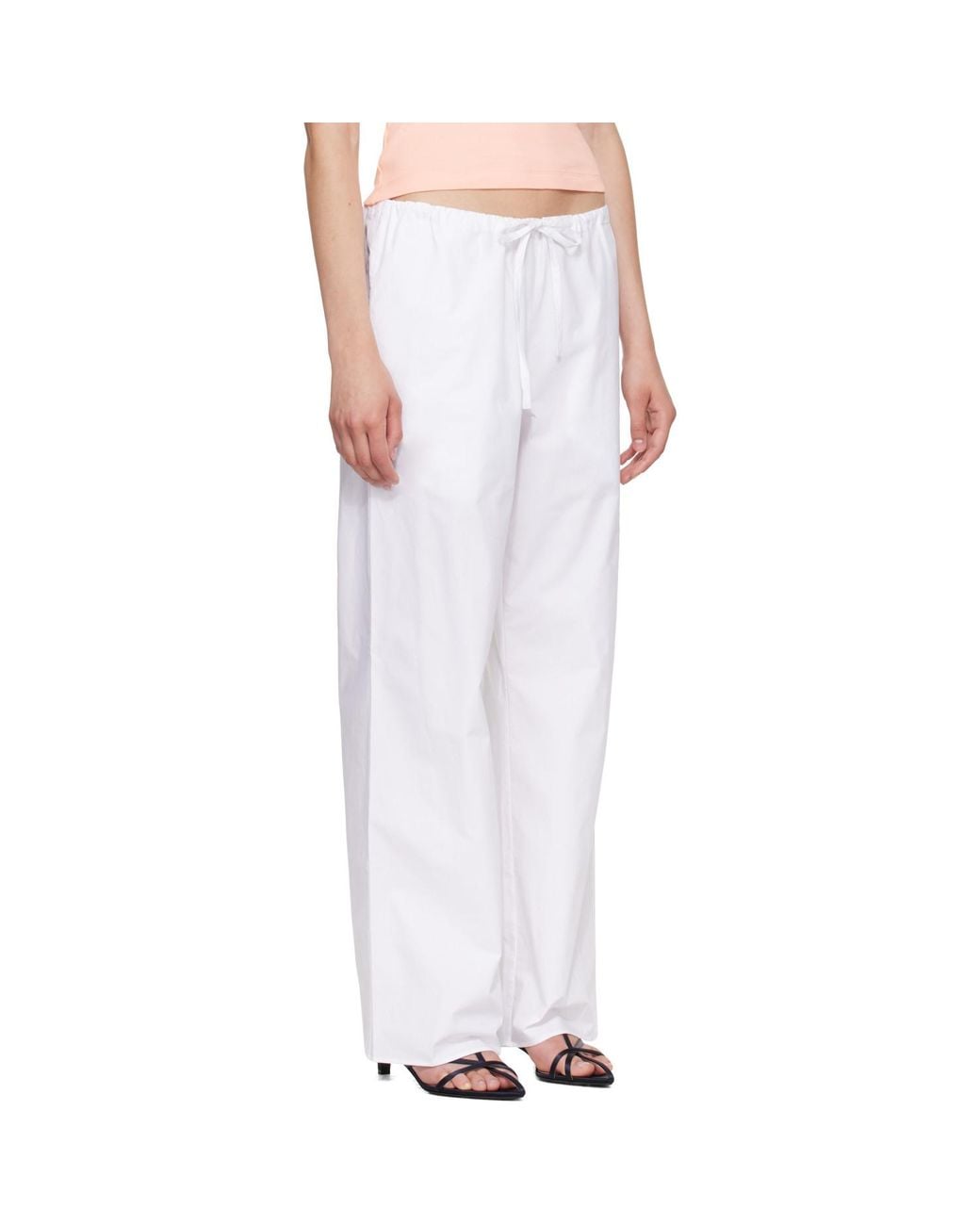 Flore Flore White Josephine Lengthened Trousers