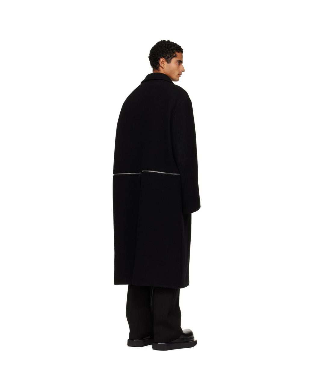 Rick Owens Black Concordians Blixa Jumbo Mac Coat for men