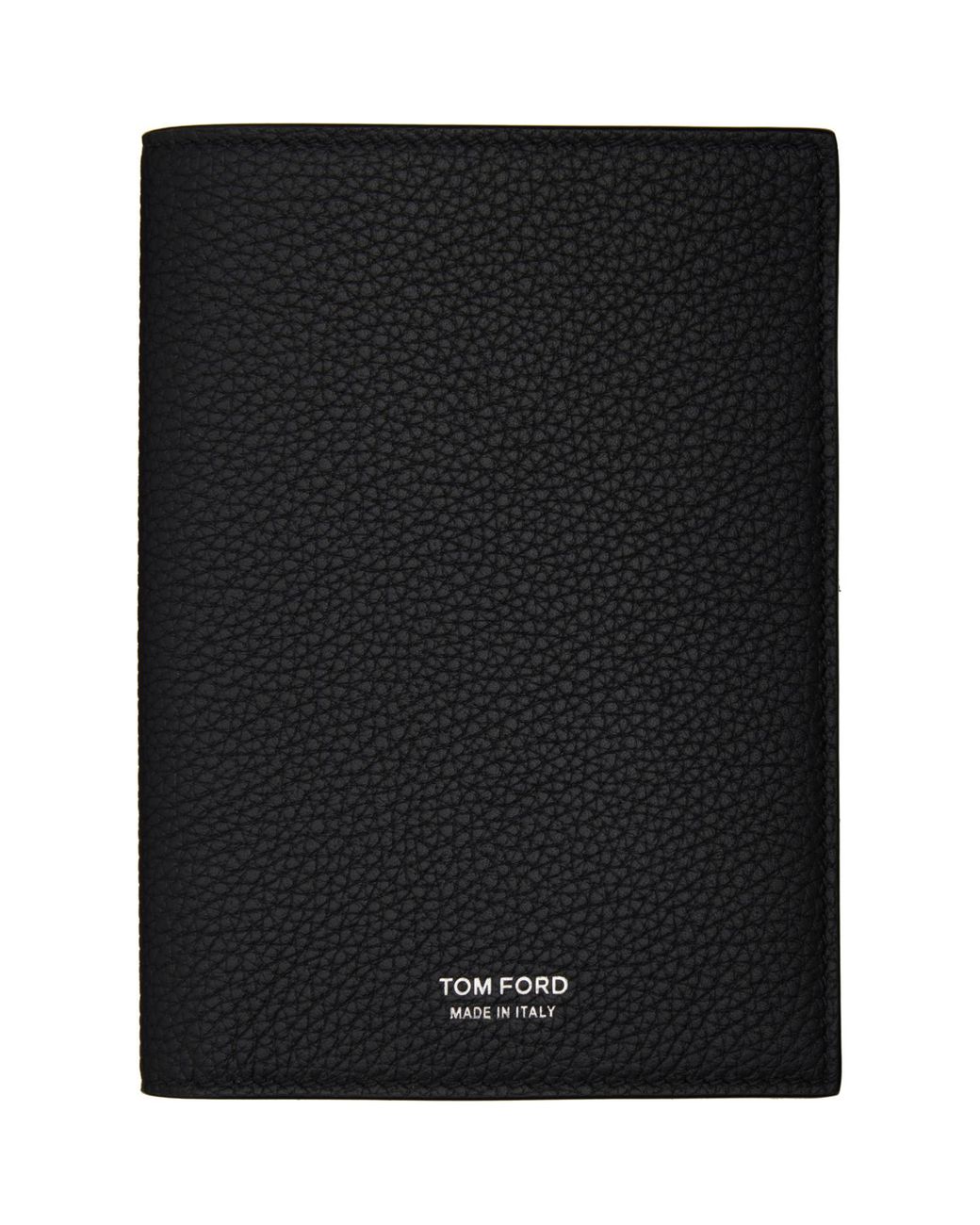 Tom Ford Black Soft Grain Leather T Line Passport Holder for men