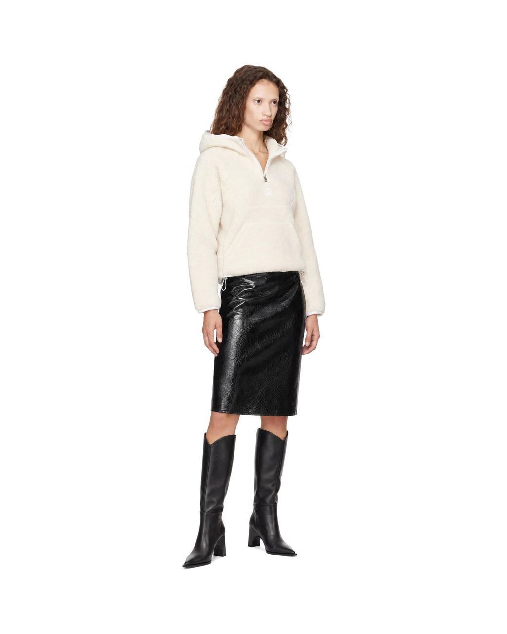 Coperni White Off- Sherpa Hoodie
