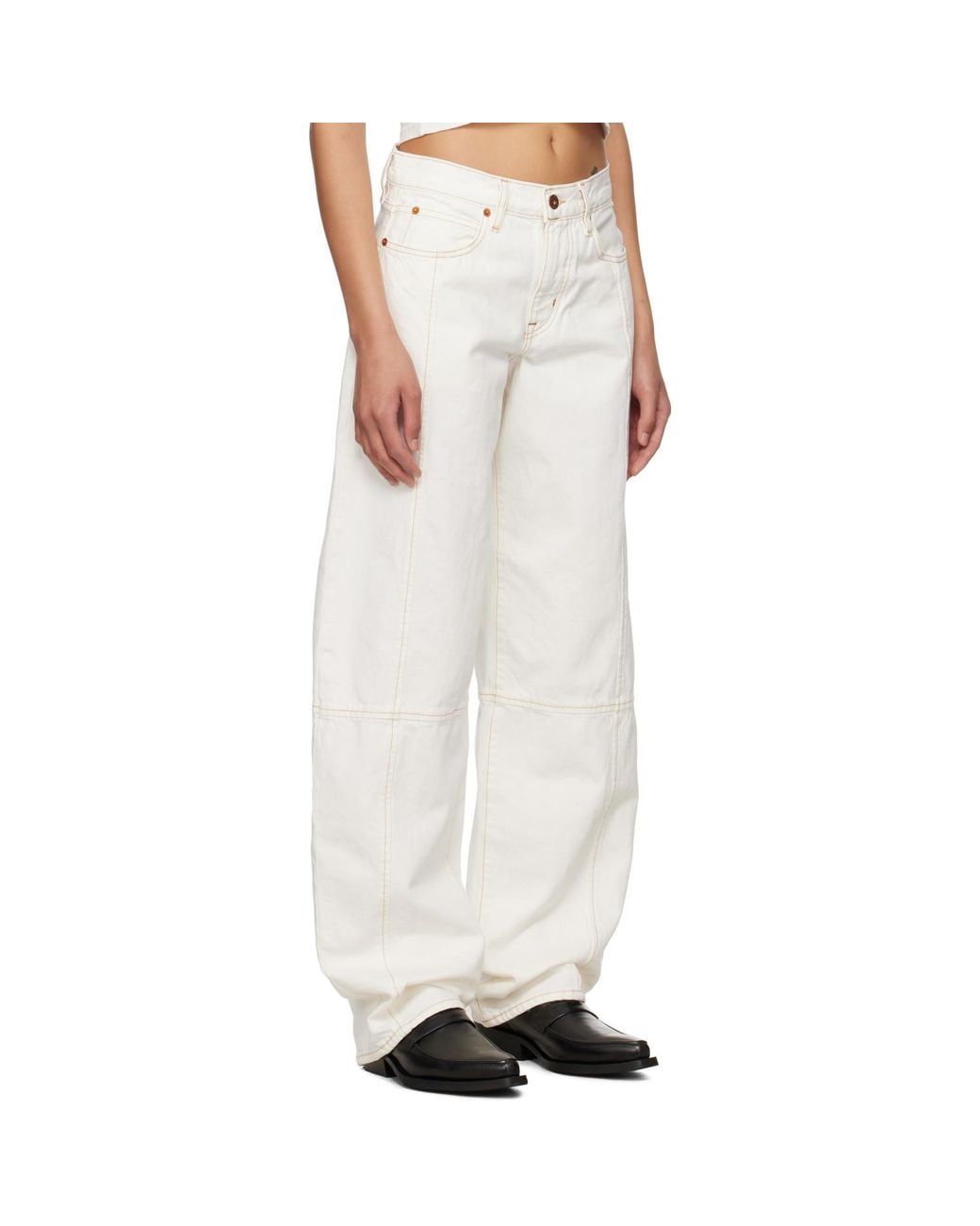 SLVRLAKE Denim White Paloma Seam Jeans