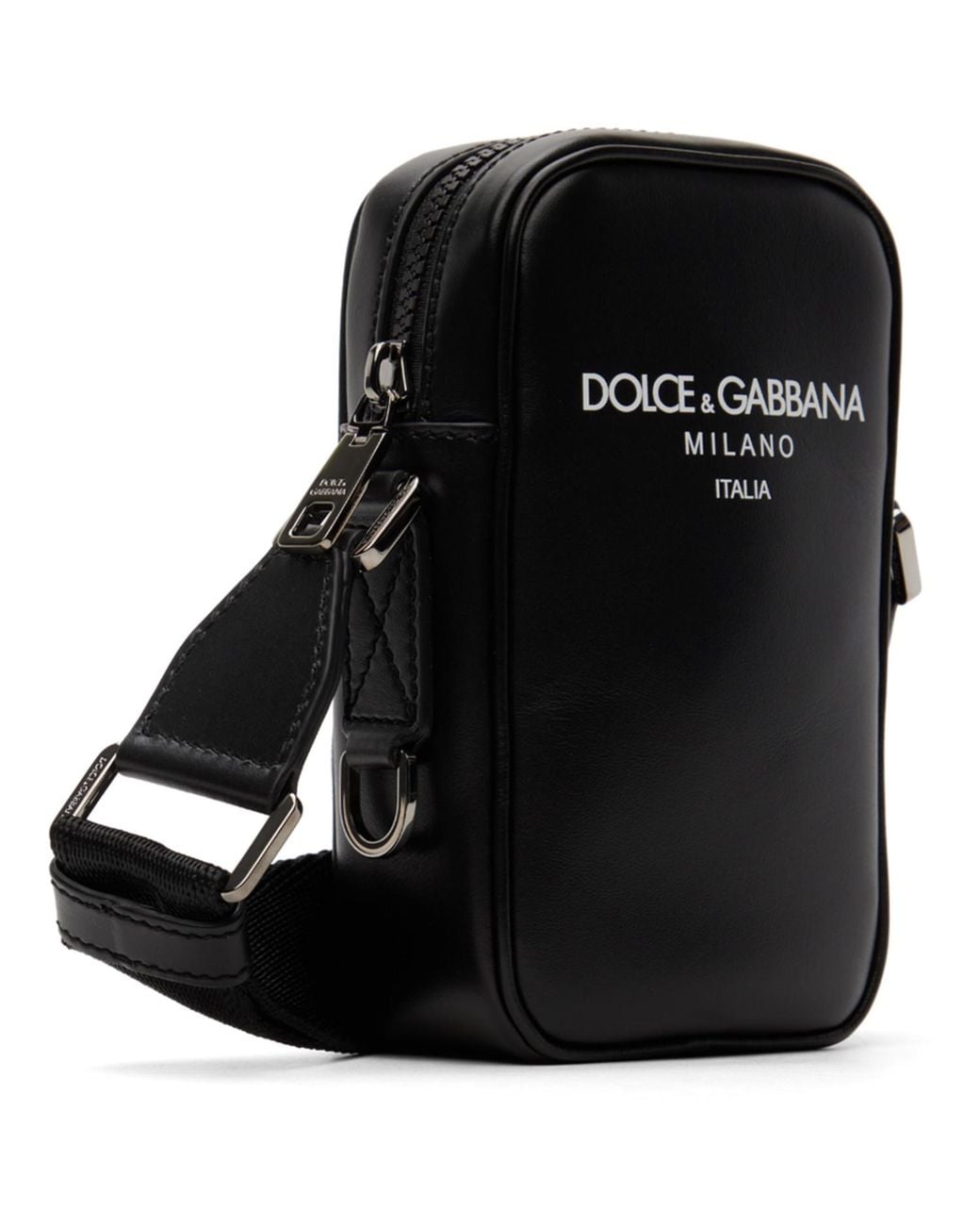 Dolce & Gabbana Black Small Printed Bag for men