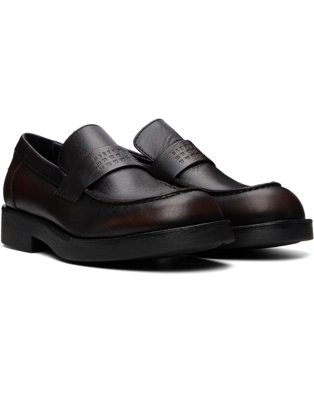 MM6 by Maison Margiela Black Leather Loafers