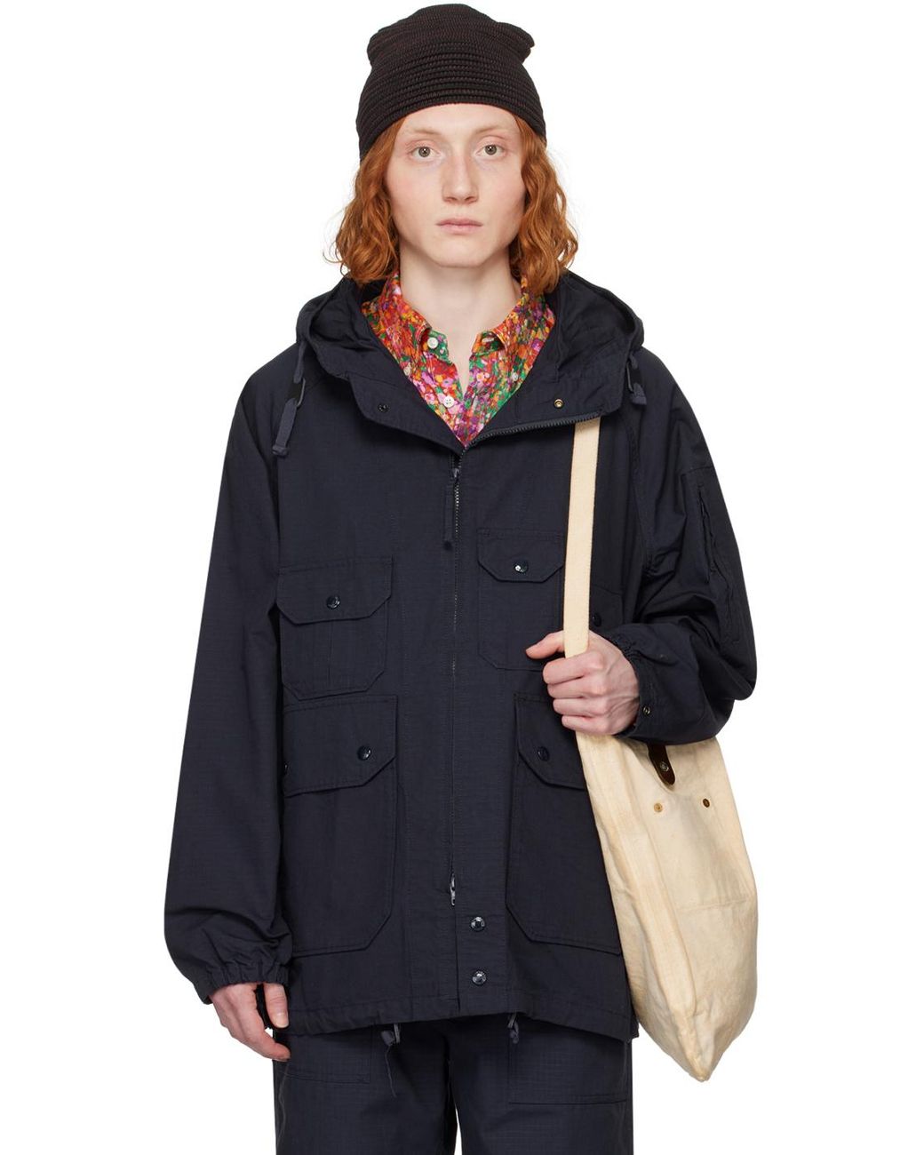 Engineered garments atlantic parka navy outlet