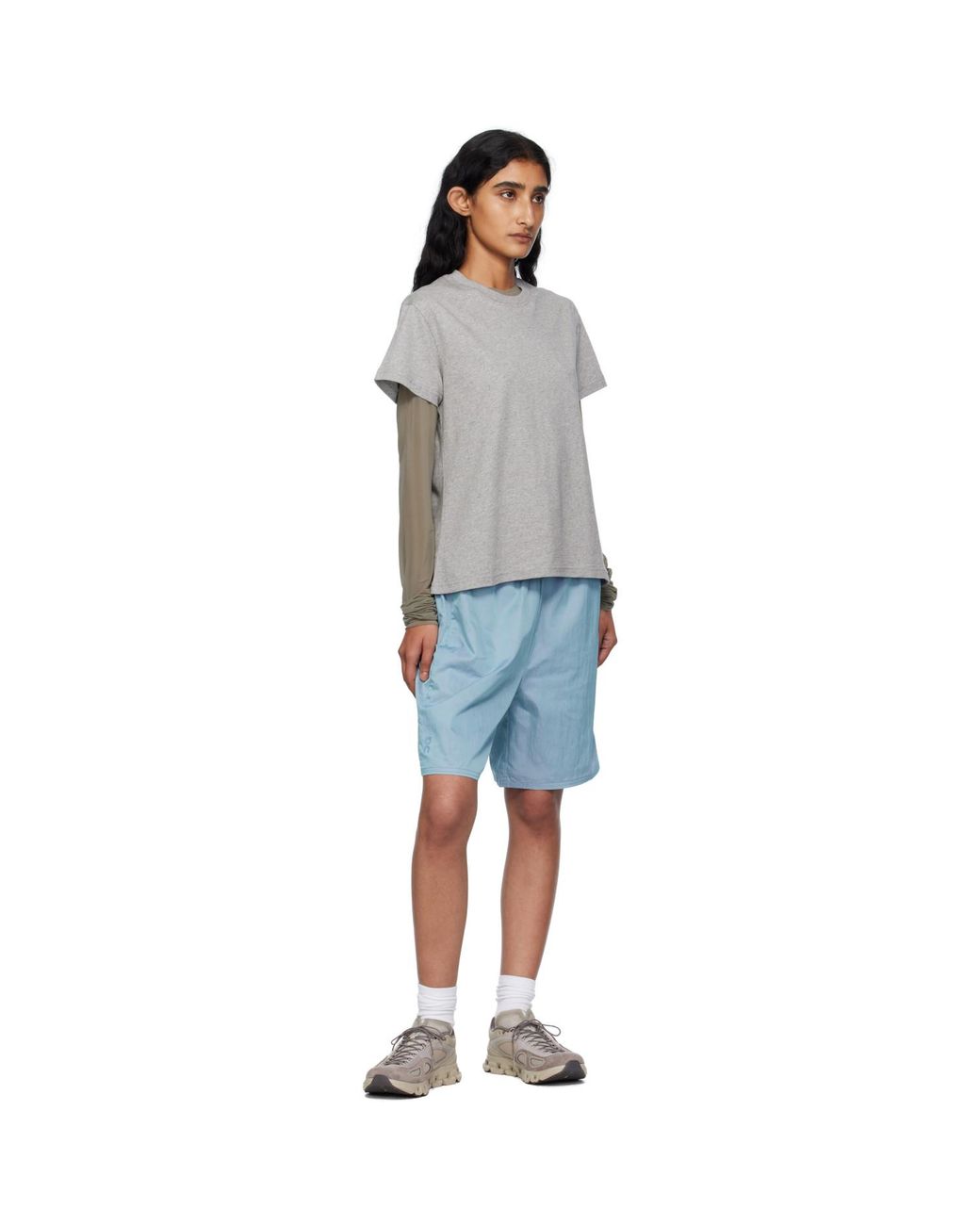 On Shoes Blue Track Shorts