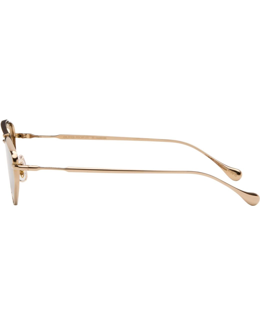 Jil Sander Natural Oliver Peoples 'Edition 5' Aviator Sunglasses