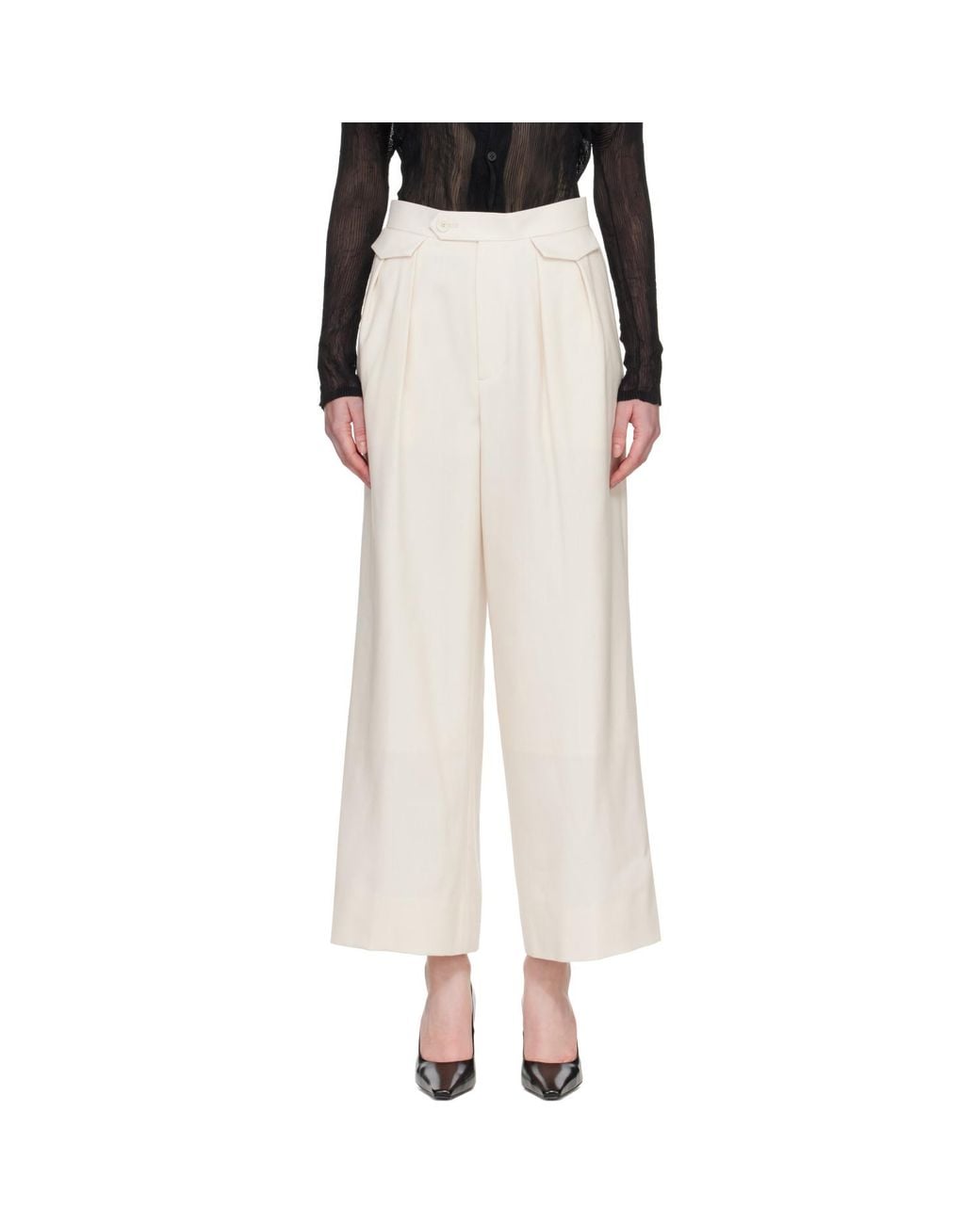 Issey Miyake Natural Off- Untitled Trousers