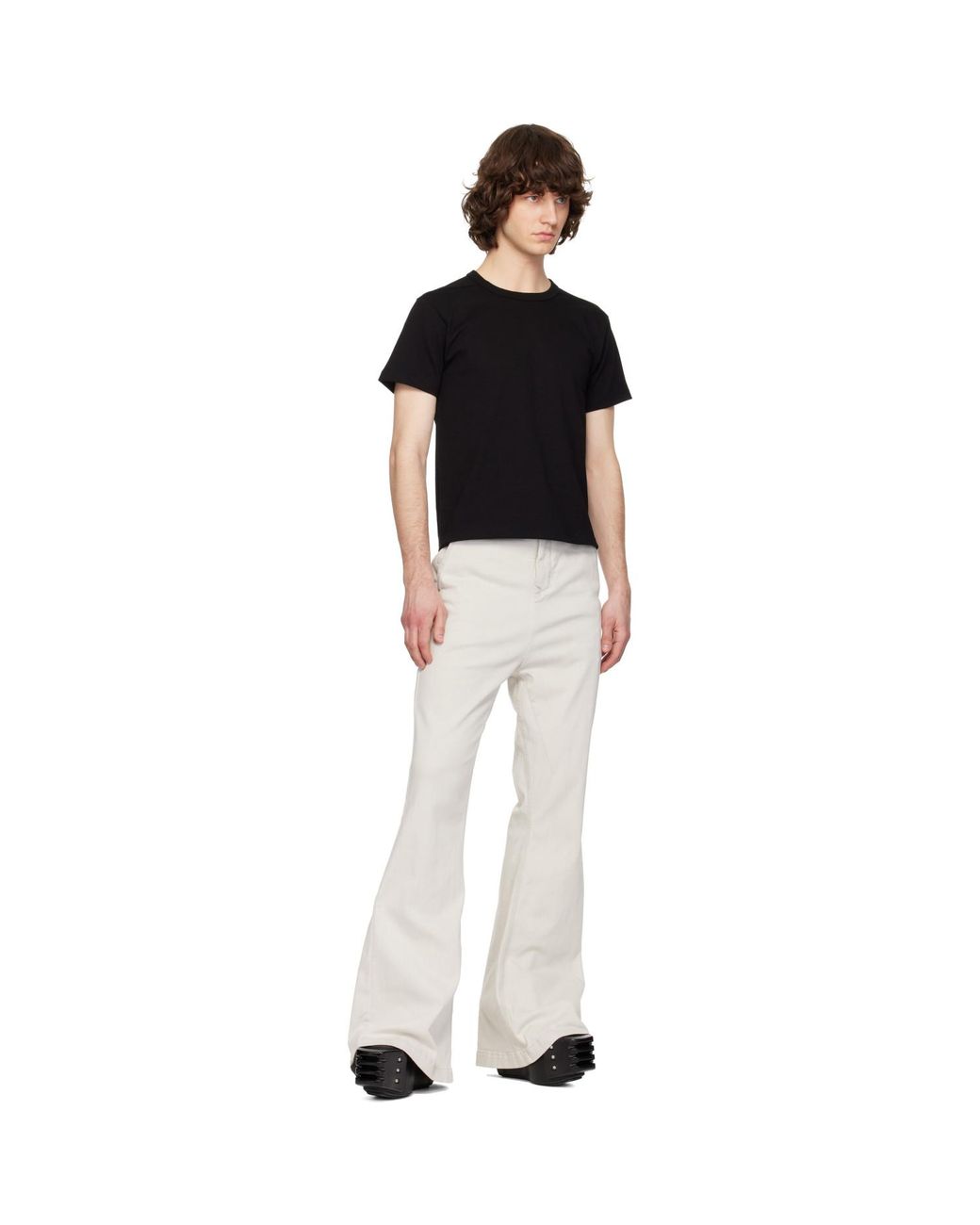 Rick Owens White Off- Temple Dirt Bolan Jeans for men