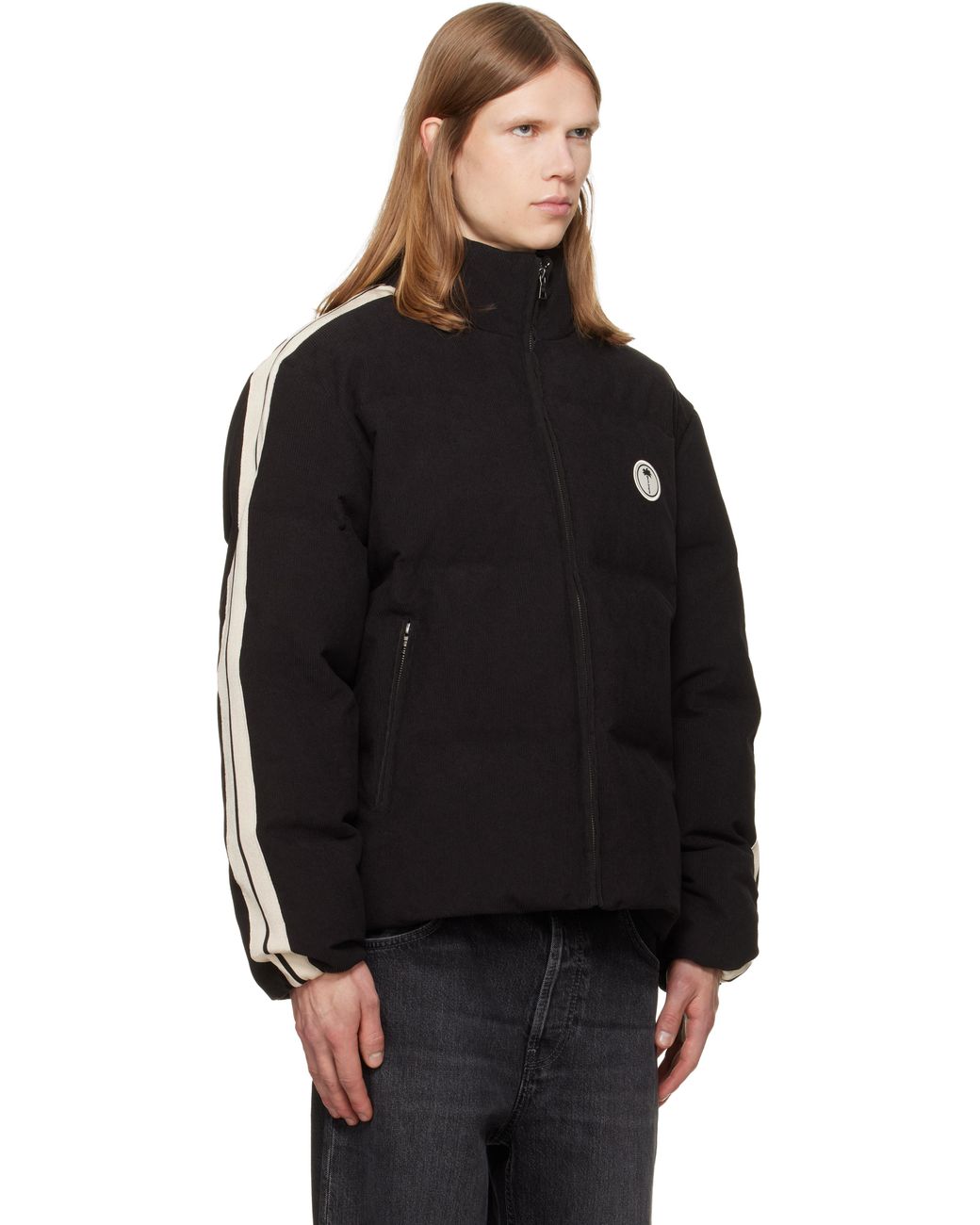 Tree Design Track Jacket Palm Angels Tree Logo Cord Track Down Jacket in Black for Men | Lyst UK