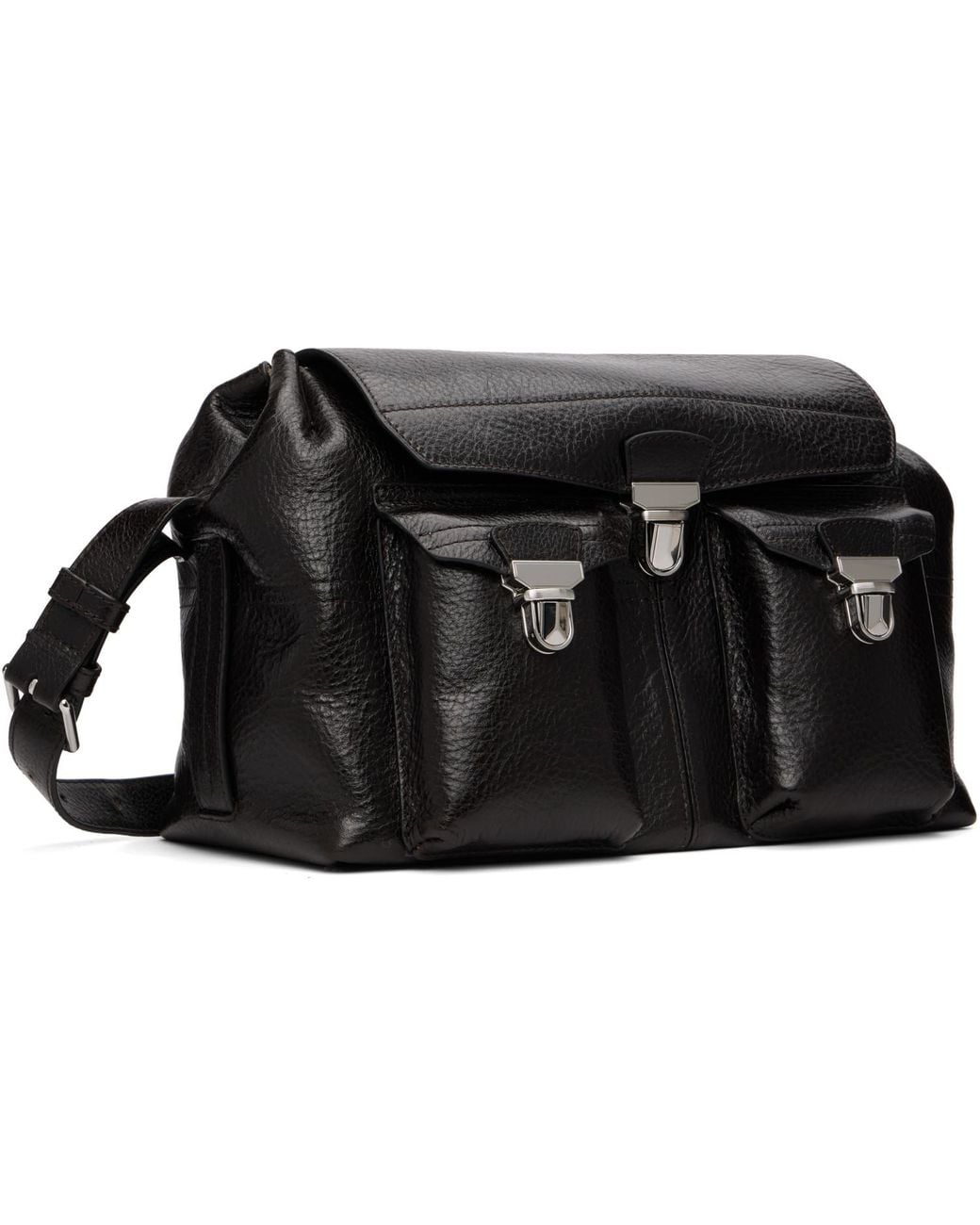 Lemaire Black Medium Gear Bag for men