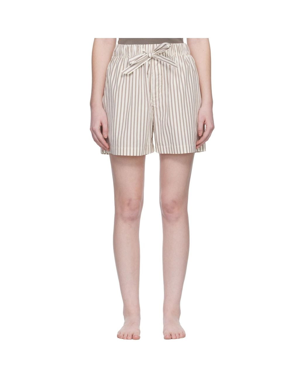 Tekla Multicolor Off- & Poplin Pyjama Shorts