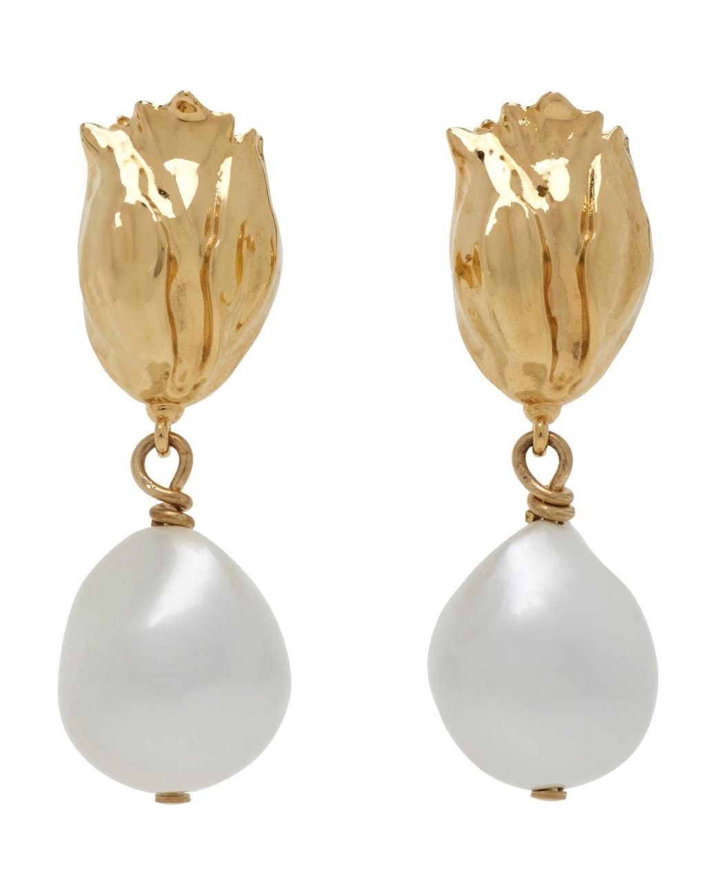 Chloé White 'The Tulip' Earrings