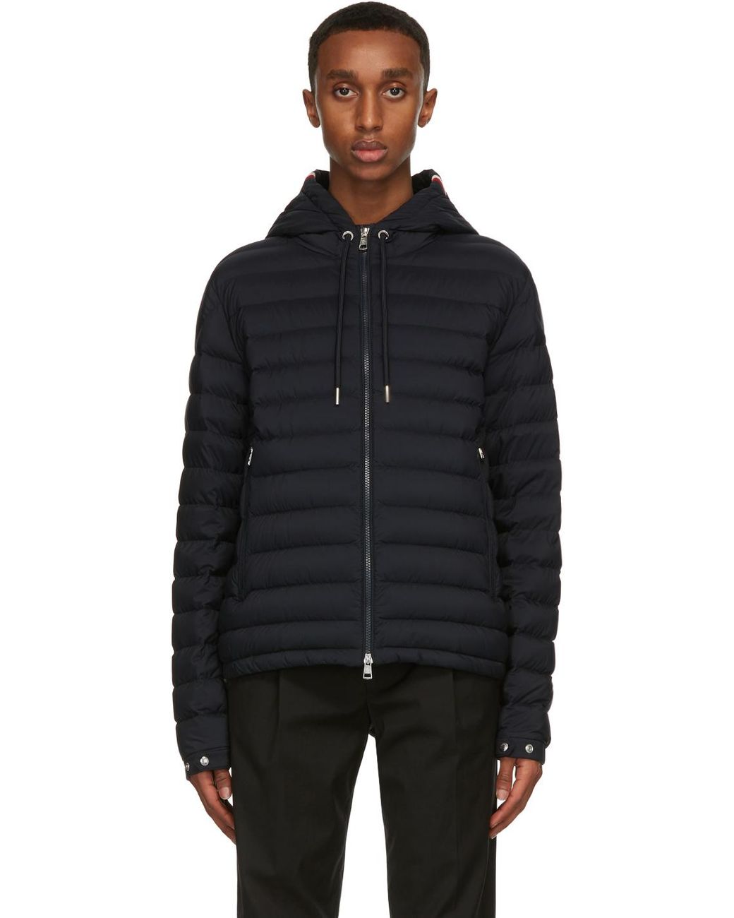 Moncler Synthetic Navy Down Eus Jacket in Blue for Men | Lyst