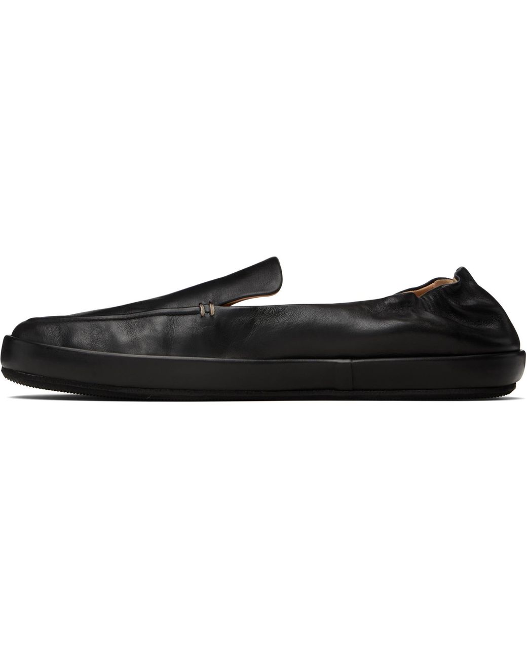 Marsèll Black Scatopelle Leather Loafers for men