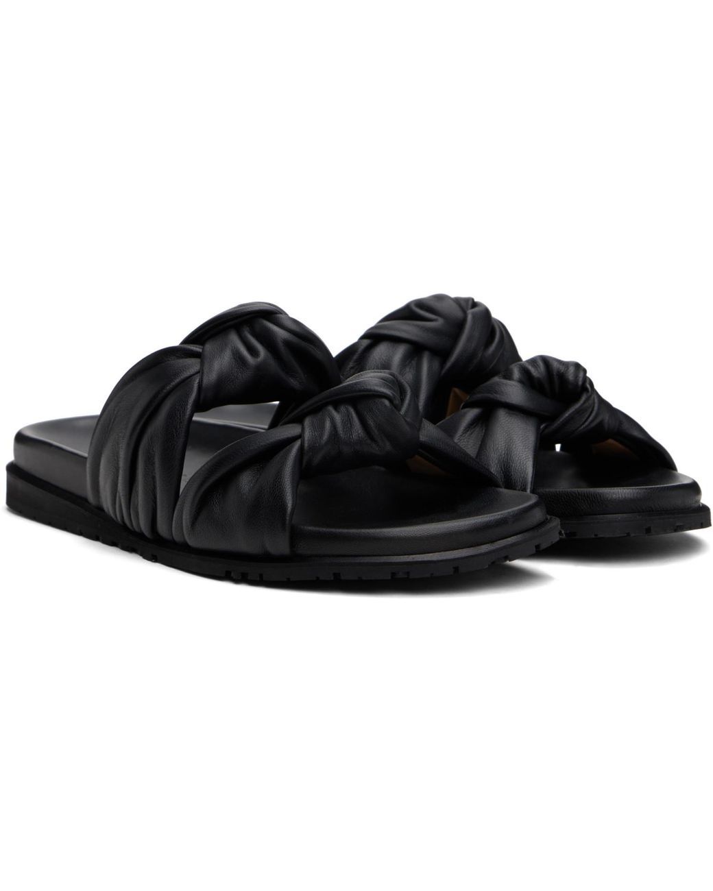 Dear Frances Black Tye Sandals