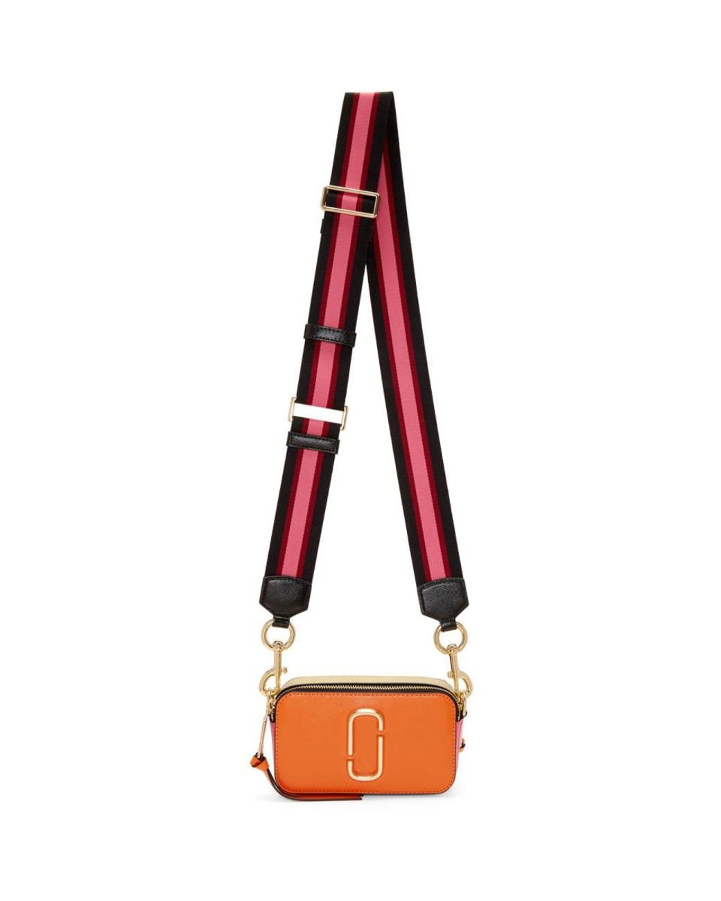 Marc Jacobs Small Snapshot Camera Bag Purse - New Orange and Cream