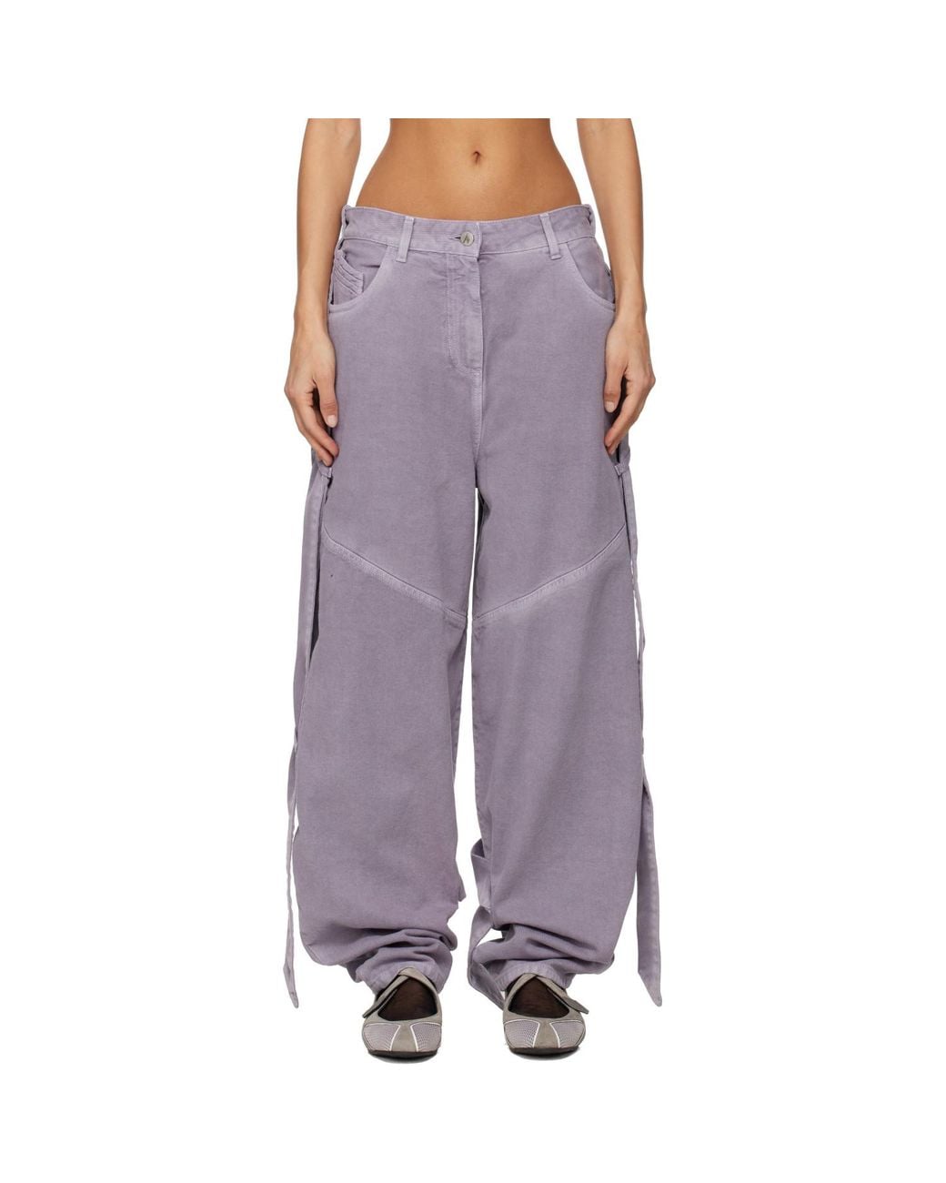 The Attico Purple Long Jeans