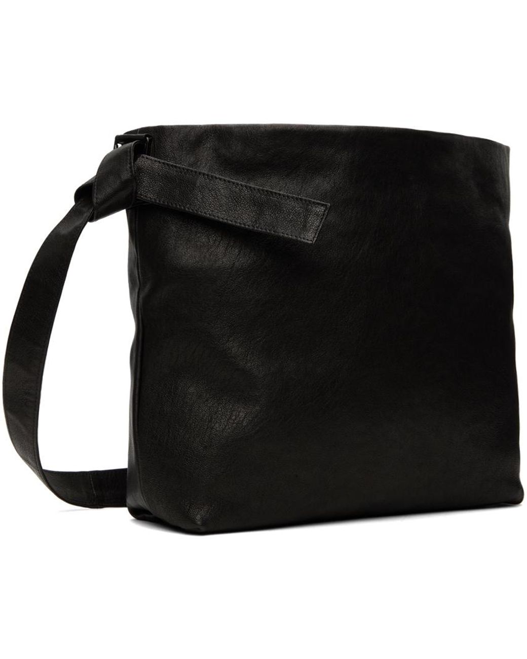Ann Demeulemeester レザーショルダーバッグ | ブラック