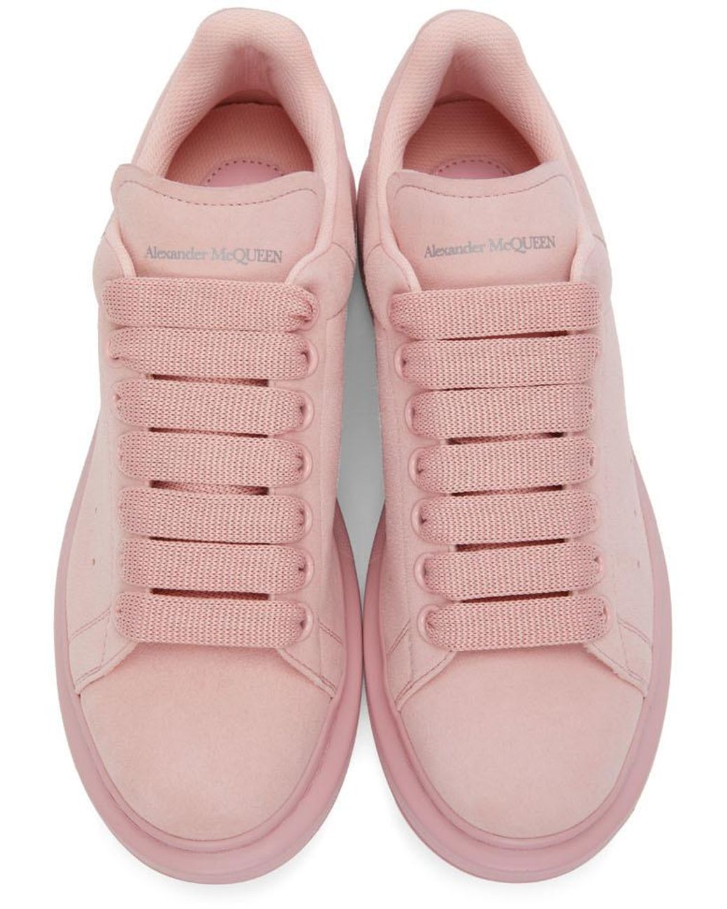 pink suede mcqueens