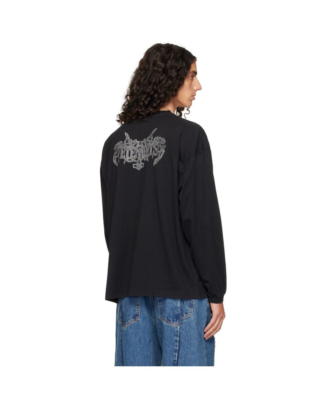 Vetements Black 'Antihate' Longsleeve T-Shirt for men