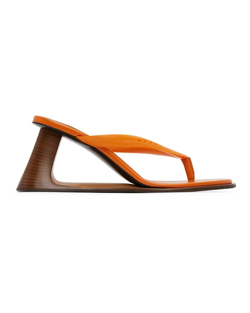 Marni Rubber Orange Open Heeled Thong Sandals - Save 28% - Lyst