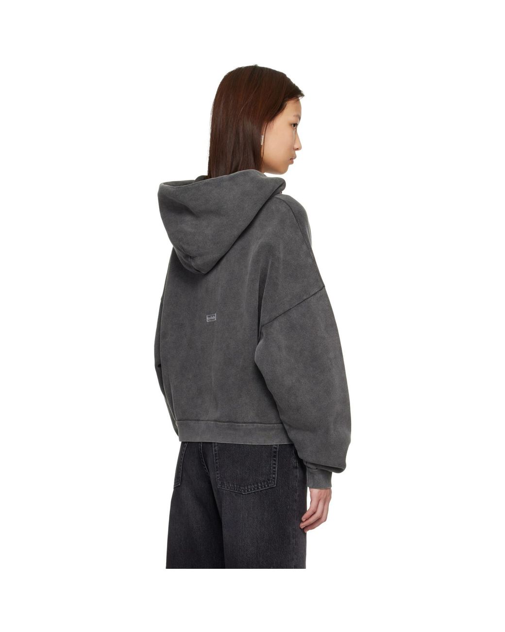 Acne Black Logo Patch Hoodie