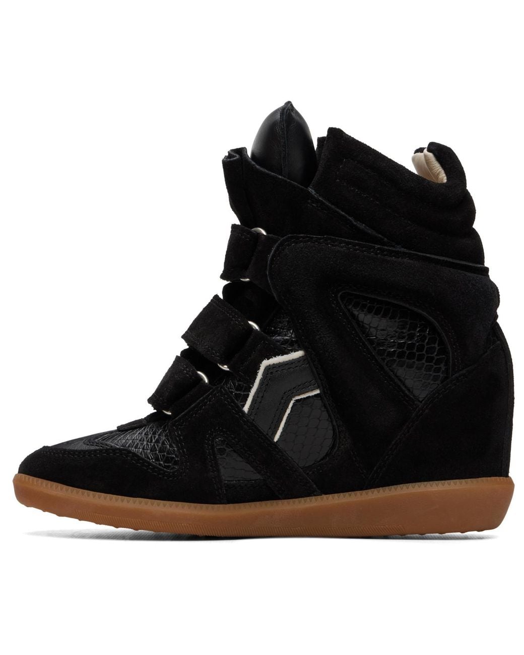Isabel Marant Black Python Bekett Ring Sneakers