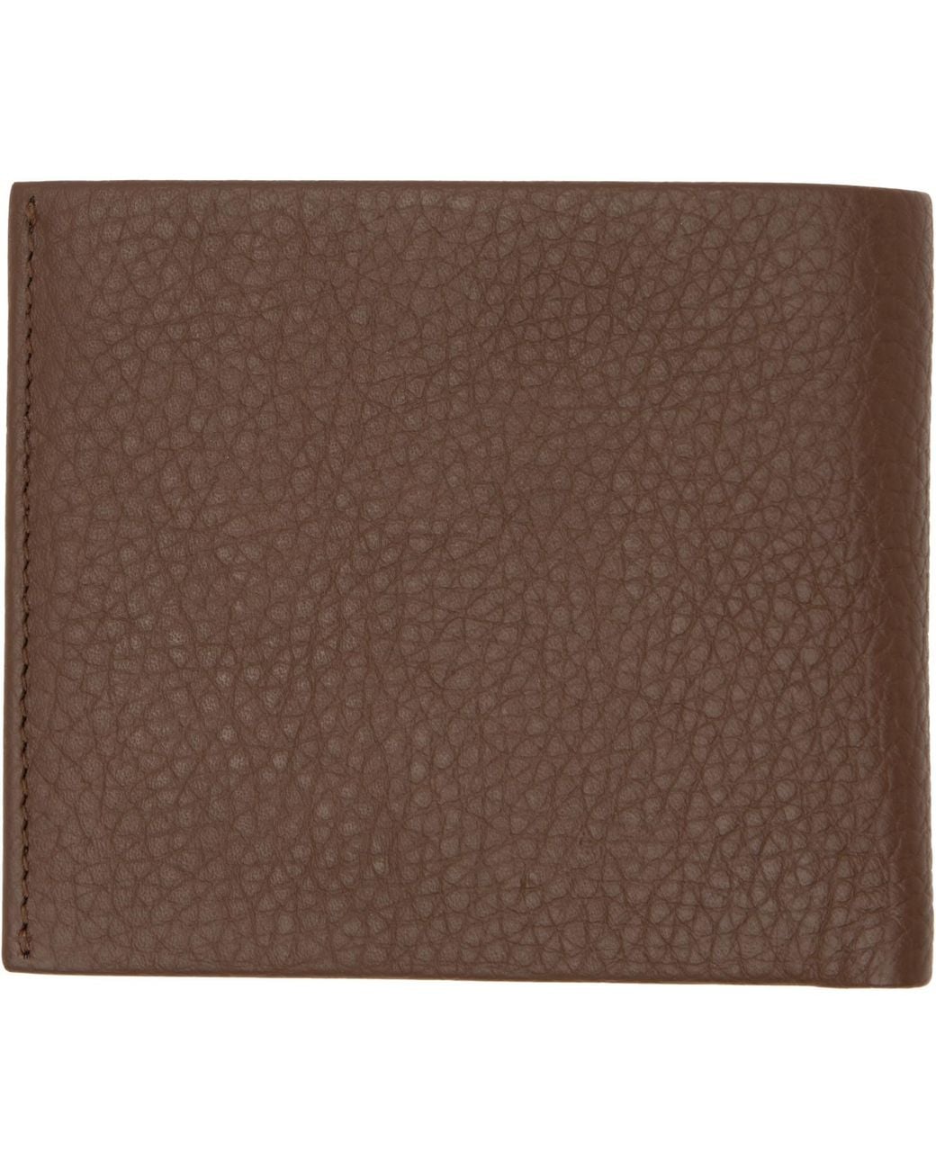 Boss Brown Grained Leather Wallet for men