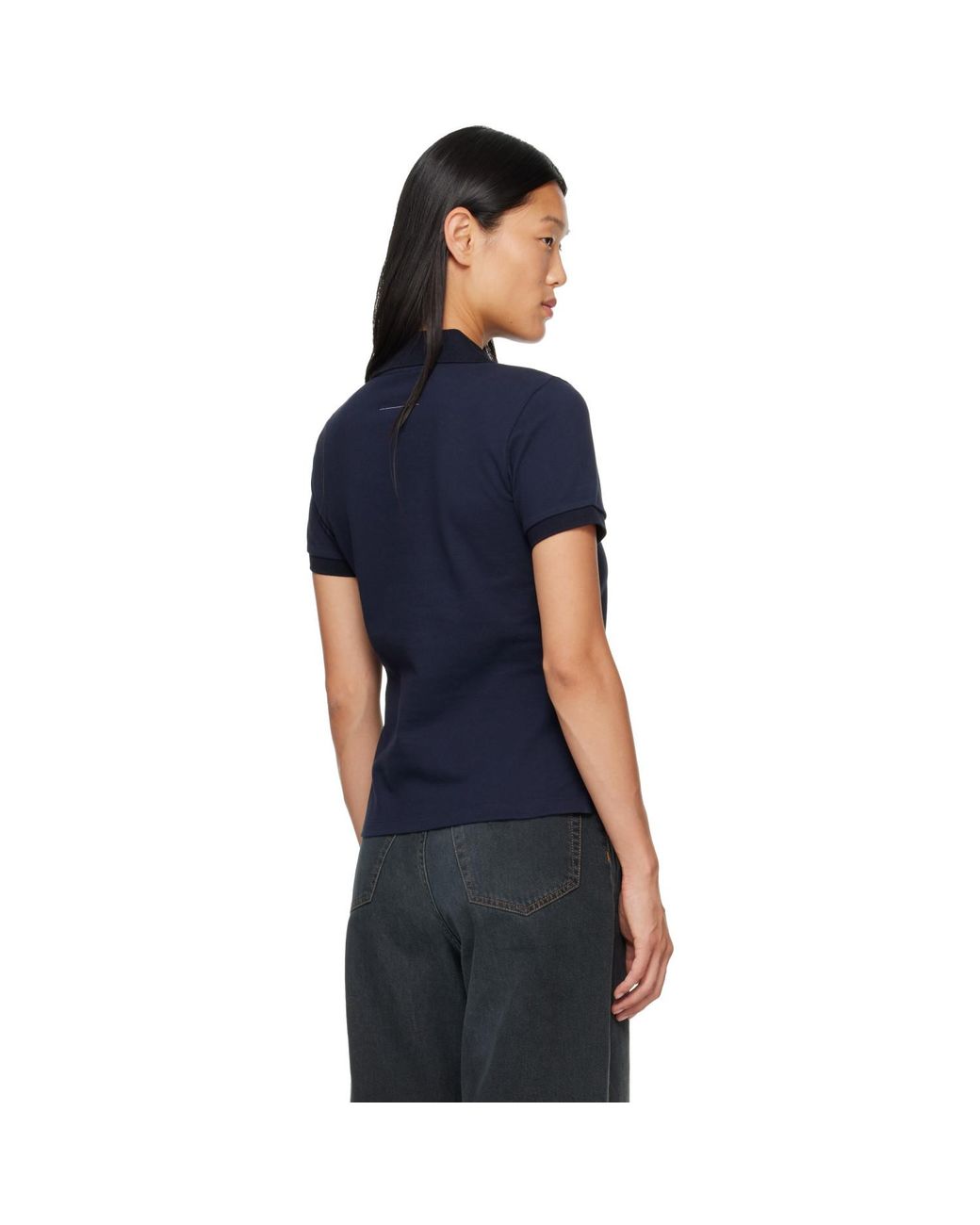 MM6 by Maison Margiela Blue Cotton Polo