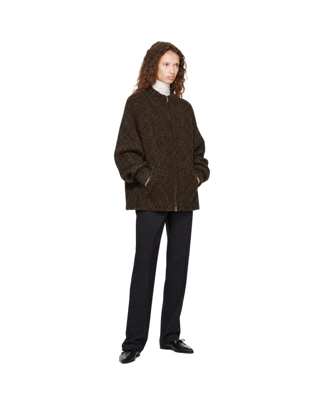 Cordera Brown Speckled Zip Jacket