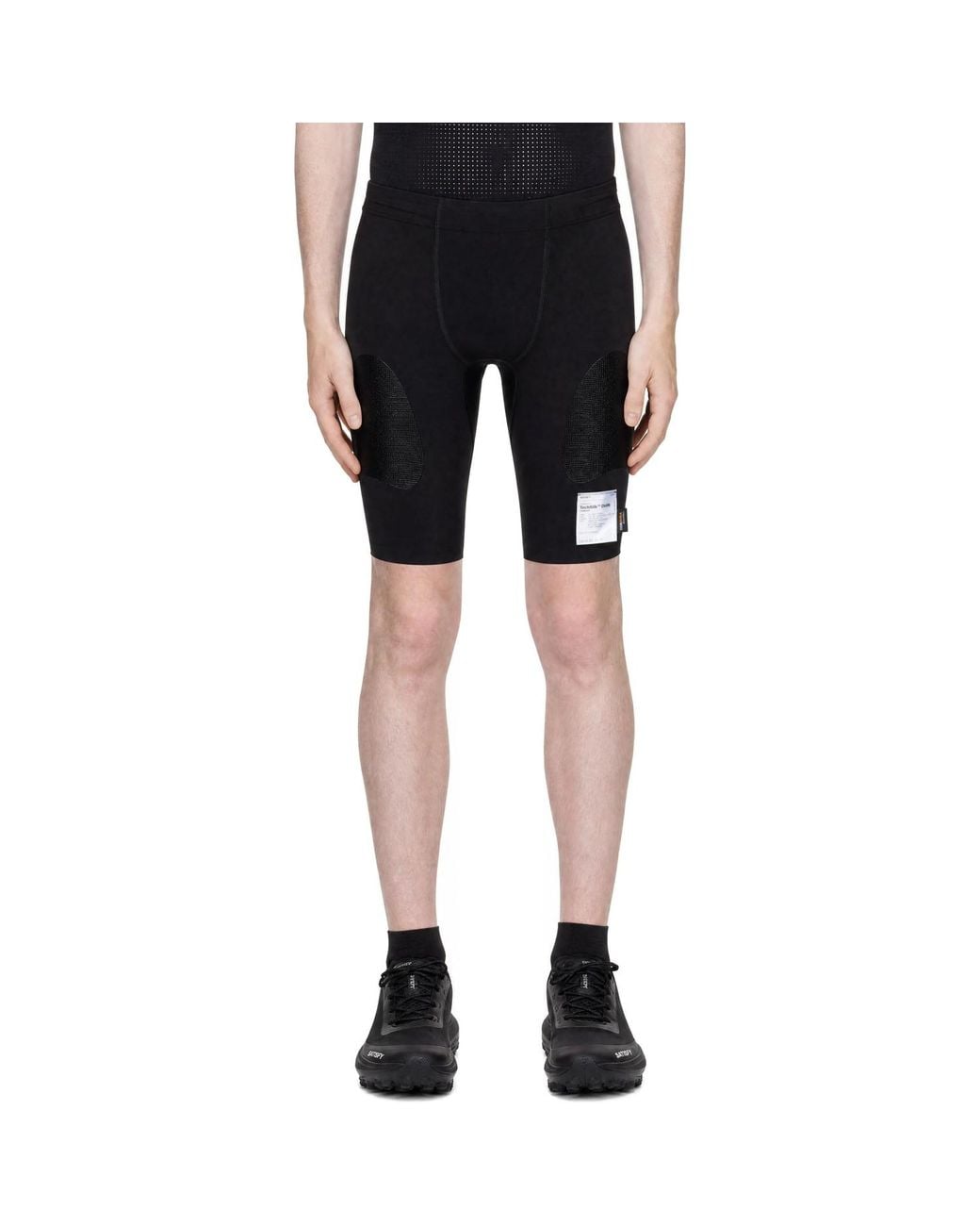 Satisfy Black Techsilk Evo 9 Half Tights Shorts for men