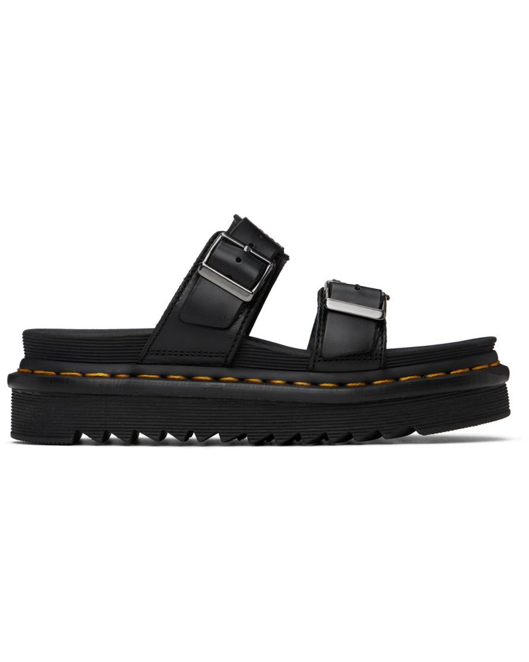 Dr martens myles slide sandals in black cheap