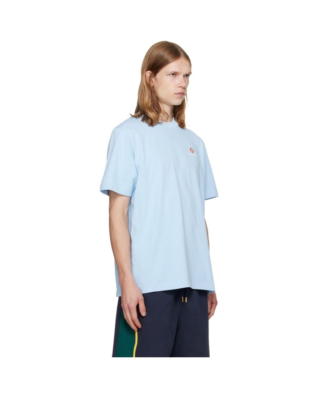 Casablanca Blue Core Logo T-Shirt for men