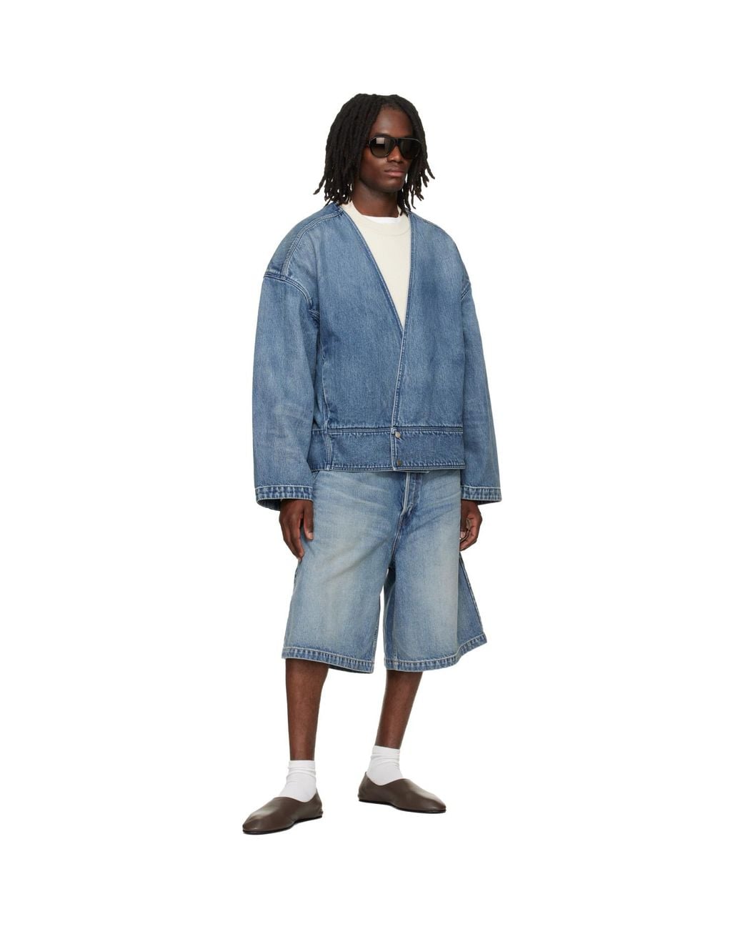 Fear Of God Blue Utility Denim Shorts for men