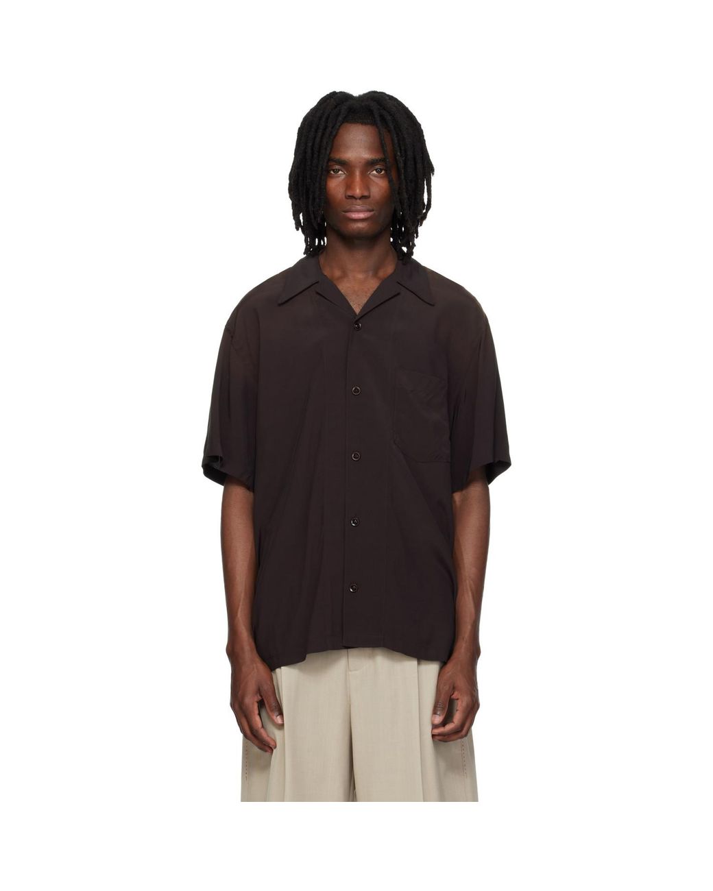 MMIC Black Burgundy Sundown Shirt for men