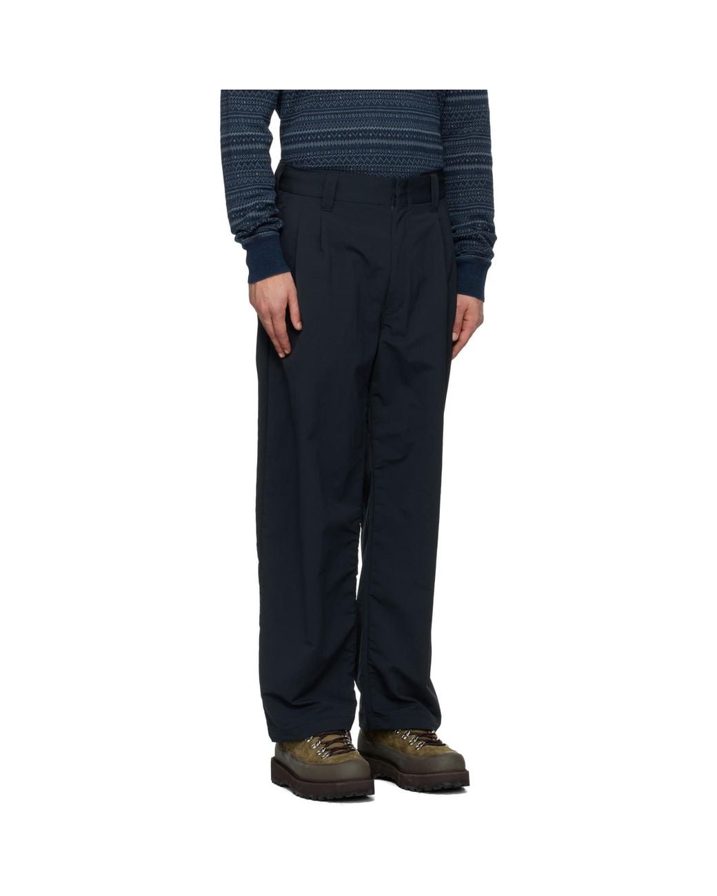 Nanamica Blue Ooal Alphadry Club Trousers for men