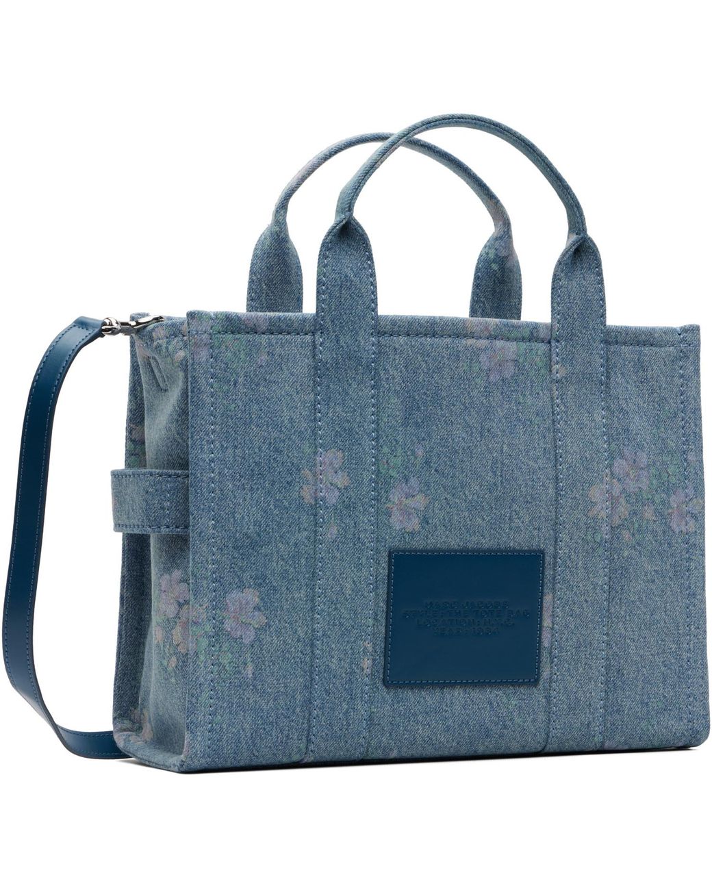 Marc Jacobs Blue Antique Floral Denim Medium Tote