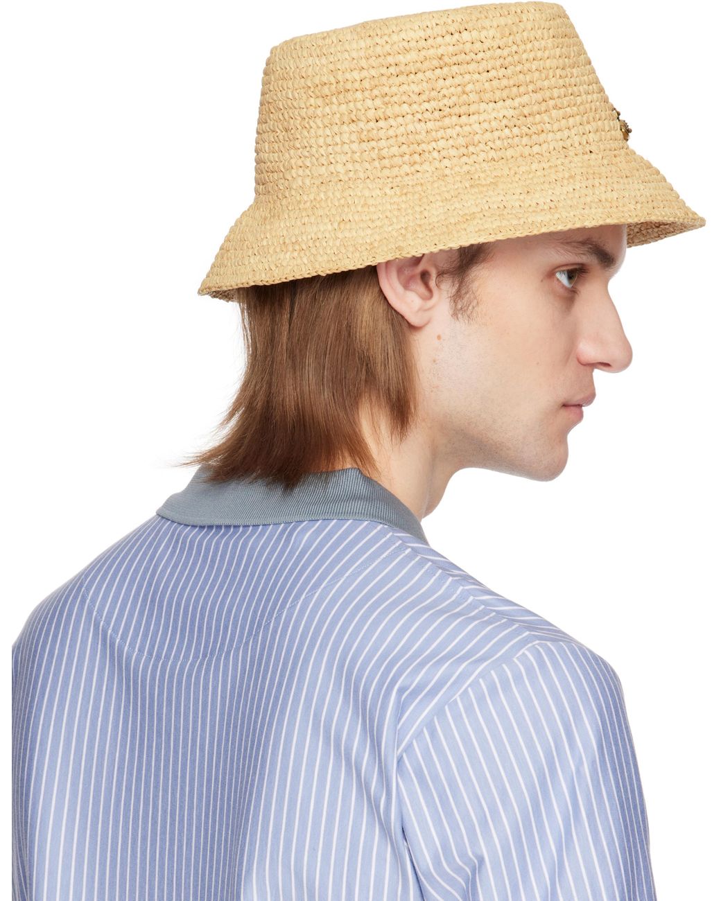 Vivienne Westwood Raffia Bucket Hat in Blue for Men | Lyst UK